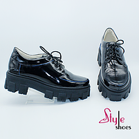 Туфлі жіночі на тракторній підошві “Style Shoes” 38 розмір, фото 3