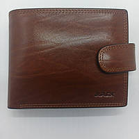 Мужской кожаный кошелек коричневый с тремя прозрачными слотами для карт BEIDIERKE