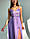 Лавандова сукню-бюстьє максі з високим розрізом і мереживним корсетом, фото 2