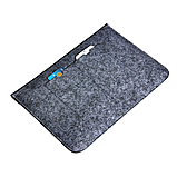 Повстяний чохол-конверт сірий для MacBook Air і Pro 13'3 сумка з повсті на Макбук Аїр і Про, фото 8