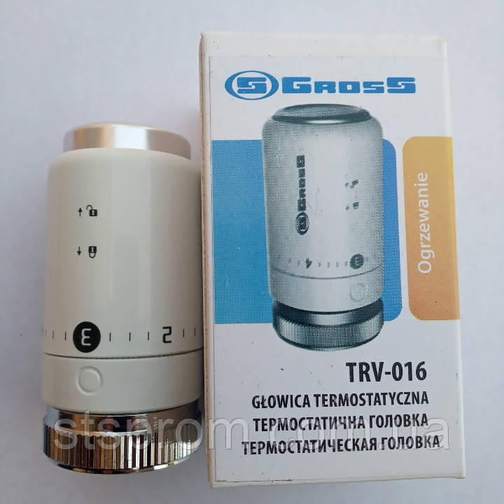 Термоголівка (маленька) Gross TRV-016 для радіаторів, фото 1