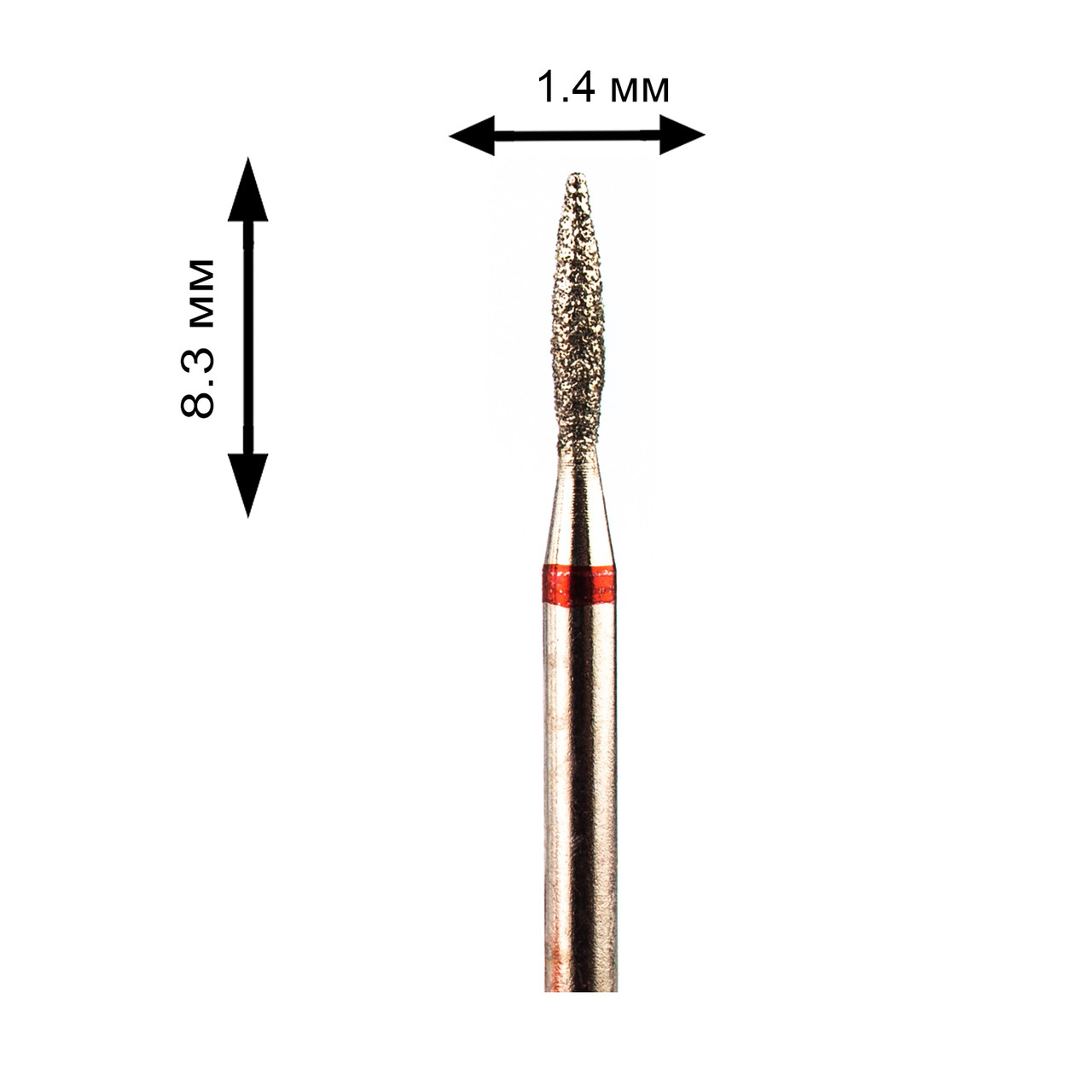Фреза для манікюру полум'я, насадка манікюрна алмазна, M-07, свердло для нігтів, фото 1
