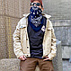 Бандана велика чорна з класичним малюнком BLACK BANDANA розмір 70х70 см Rotcho США, фото 8
