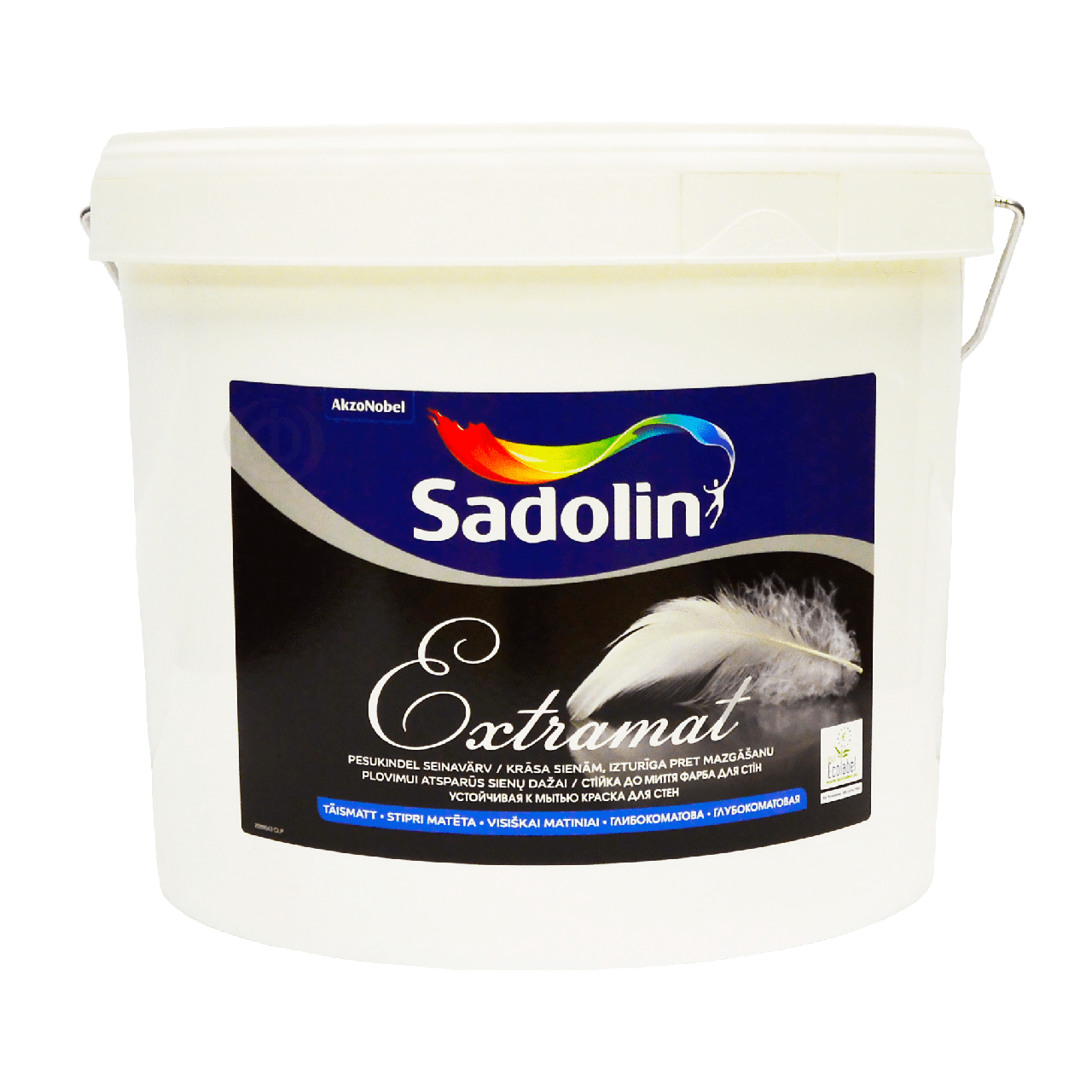 Акрилова фарба Sadolin Extramat для стін і стелі біла BW 10 л, фото 1