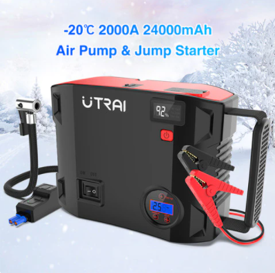 Пусковий пристрій Utrai 24000Mah 150Psi 2000A 4 в 1 Power Bank, фото 1