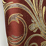 Готові жакардові штори Штори з люрексом Жакардові штори бордові Штори на тасьмі, фото 8