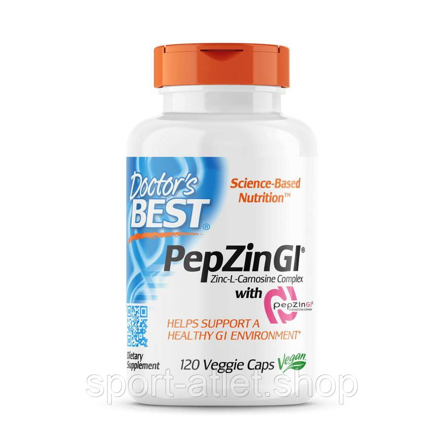 Вітаміни та мінерали Doctor's Best PepZin Gl, 120 вегакапсул