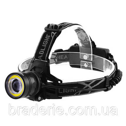 Ліхтар налобний Police 2150-T6+COB, ЗУ 220V/12V, фото 1