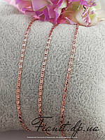 Цепочка 50 см, плетение улитка с полированными зваеньями, медицинское золото, позолота РО