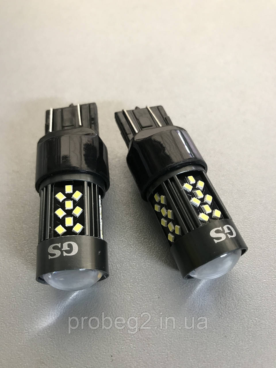 Світлодіодні лампи двоконтактні w21/5w лінза +42 smd. 2 шт. 12-24v
