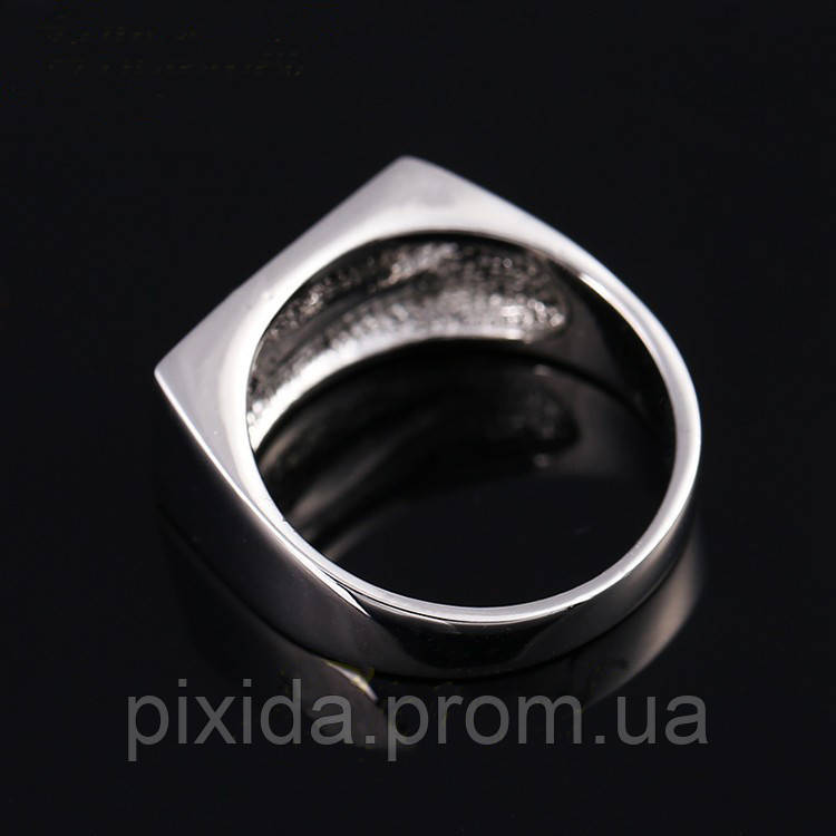 Перстень печатка узкая покрытие платиной 18К - фото 4 - id-p198754731