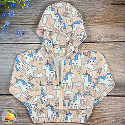 Дитяча вітрівка з Єдинорогом для дівчинки Розмір: 2,3,4,5 років (01617-2)