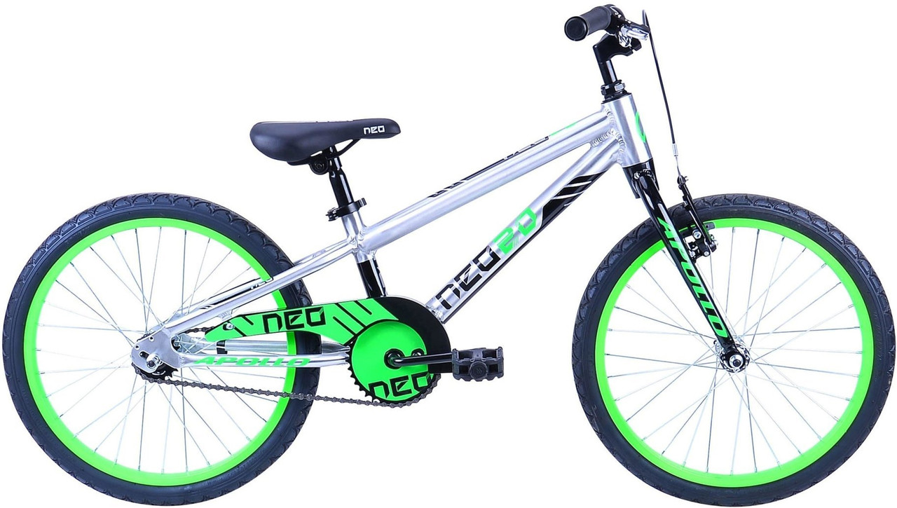 Велосипед Apollo NEO boys 20" чорний/салатовий