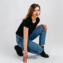 Класична чорна жіноча футболка «Fruit of the Loom», фото 2