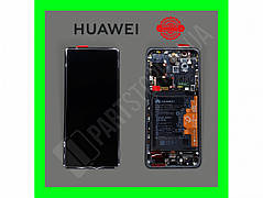 Дисплей Huawei P40 Pro Black (02353PJG) сервісний оригінал у зборі з рамкою, акб і датчиками