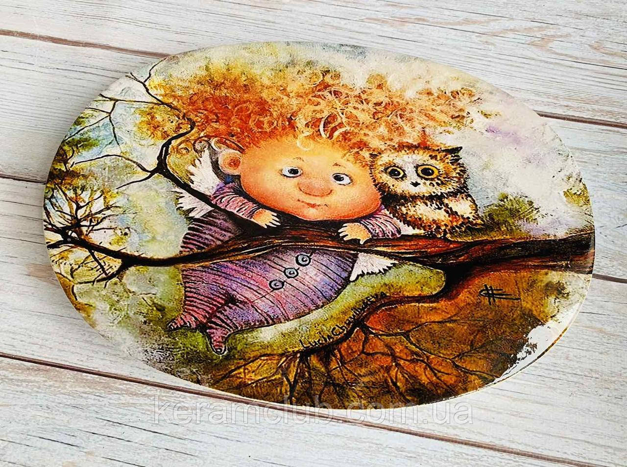 Панно "Курряшик" (Підставка під гаряче овальне) 29*20 см