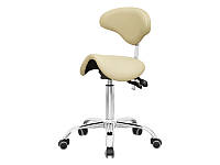 Стул-седло для мастера мод. 7015 (4 регулировки) стул косметологический медицинский со спинкой стулья мастера Бежевый
