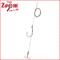 Оснащення на сома Carp Zoom Catfish Rig гачок # 8/0 трійник № 5/0 130см