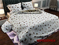 Ткань для постельного белья Бязь "Gold" Lux GL3900R (50м) бежевая с розочками