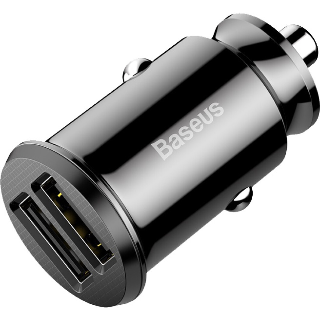 Автомобільний зарядний пристрій АЗП адаптер для телефона в машину Baseus Grain Car Charger 3.1 A Black