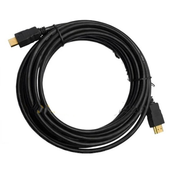 Шнур HDMI "Tcom" (шт. - шт.) Vers.-1,4, діам.-6мм, gold, 15м, чорний