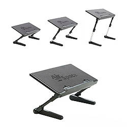 Портативний Стіл-підставка трансформер для ноутбука AirSpace Кулер для ноутбука Столик з охолодженням