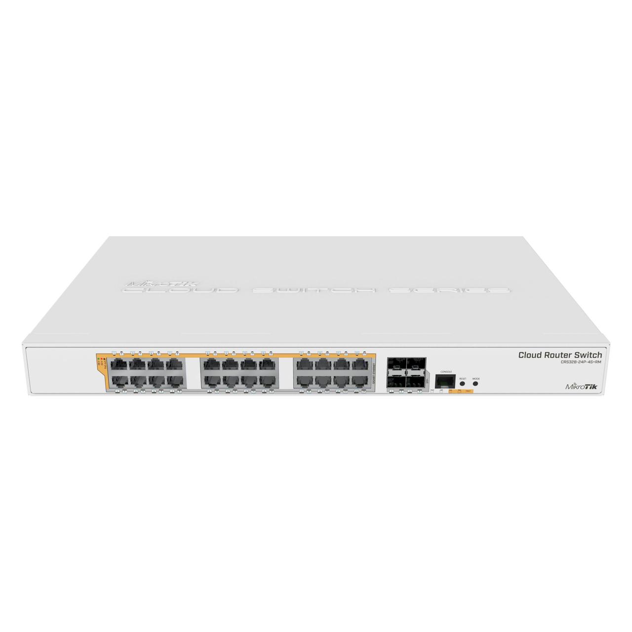 POE керований комутатор Mikrotik CRS328-24P-4S+RM (24xPOE, 4xSFP, 1xLAN)