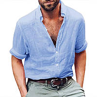 Тонка чоловіча сорочка з капюшономиз батіста. ХС-12ХЛ. Колір в асортименті