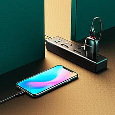 Зарядний пристрій (зарядка) для телефону Borofone BA49A + кабель USB - Type-C Чорний, фото 6