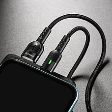Кабель для зарядки телефона/ смартфона Borofone BU17 Starlight USB - Micro-USB 2.4 А 2 м Чорний, фото 6