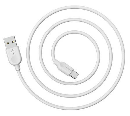 Кабель для зарядки телефона/ смартфона Borofone BX14 LinkJet USB - Type-C 2.4 А 2 м Білий, фото 1