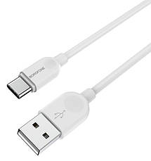 Кабель для зарядки телефона/ смартфона Borofone BX14 LinkJet USB - Type-C 2.4 А 2 м Білий, фото 4