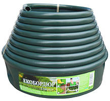 Садовий бордюр "Екобордюр" Тип 3 (10м) зелений, газонний бордюр, стандартний