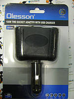 Автомобильное зарядное устройство разветвитель прикуривателя Olesson MOD-1646/ JS-034