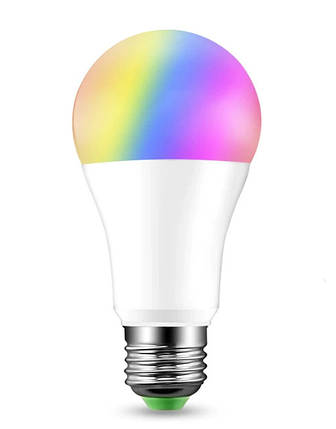 Розумна світлодіодна лампа з WI-FI управлінням 9W 4000К+RGB A60 E27 220V Код.52592, фото 1