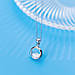 Підвіска Океан срібна у вигляді кола з фіанитом, короткий ланцюжок + кулон, срібло 925 проби, довжина 40+5 см, фото 7