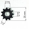 Зірка 11t 25H, приводна, для електричного двигуна дитячого квадроцикла, фото 2
