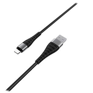 Кабель для зарядки телефона/ смартфона Borofone BX32 Munificent USB - Lightning 2.4 А 1 м Чорний, фото 3