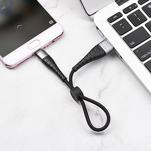 Кабель для зарядки телефона/ смартфона Borofone BX32 Munificent USB - Micro USB 0.25 м 5 А Чорний, фото 4