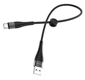 Кабель для зарядки телефона/ смартфона Borofone BX32 Munificent USB - Type-C 0.25 м 5 А Чорний, фото 3