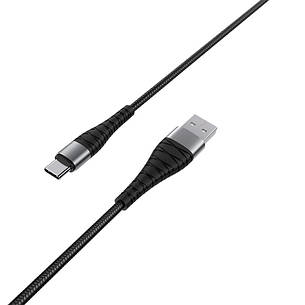 Кабель для зарядки телефона/ смартфона Borofone BX32 Munificent USB - Type-C 2.4 А 1 м Чорний, фото 1