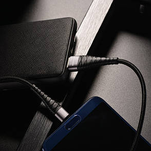 Кабель для зарядки телефона/ смартфона Borofone BX32 Munificent USB - Type-C 2.4 А 1 м Чорний, фото 4