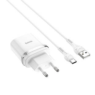 СЗУ зарядка HOCO C12Q Smart 1USB/3A/18W/QC3.0/кабель Type-C White