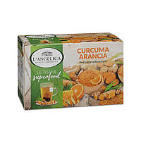 Чай травяной с куркумой и апельсином L'Angelica Curcuma e Arancia , BIO 20 пакетиков, Италия