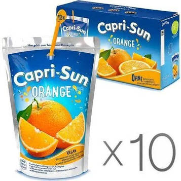 Сік примхливий Capri-Sun Orange, апельсин 10 шт. х 200 мл