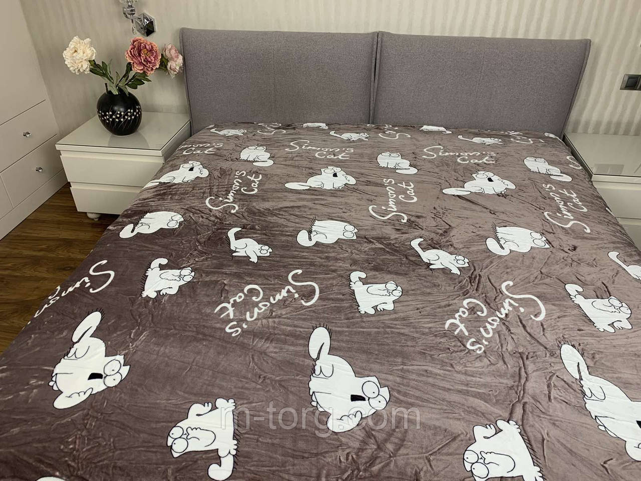 "собаки" плед двоспальний 180/200 см, мікрофібра