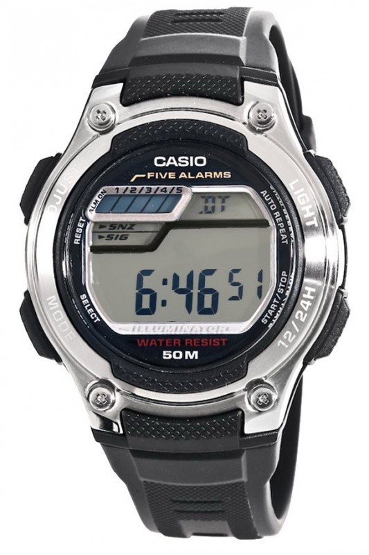 Годинники наручні чоловічі цифрові спортивні з календарем оригінал Casio W-212H-1AVEF (модуль №3149, 3241)