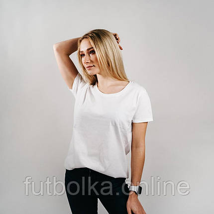 Класична біла жіноча футболка «Fruit of the Loom», фото 2