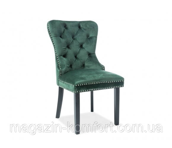 Стул August velvet dark green, фото 1
