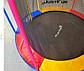 Батут Just Fun 183 см з зовнішньої сіткою колір веселка + сходи, фото 5